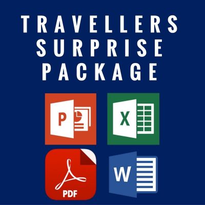 Paket mit Überraschungen für Reisende